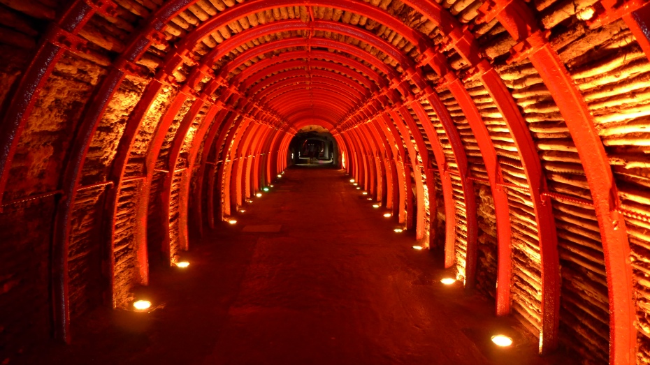 tunnel leading into the salt mine